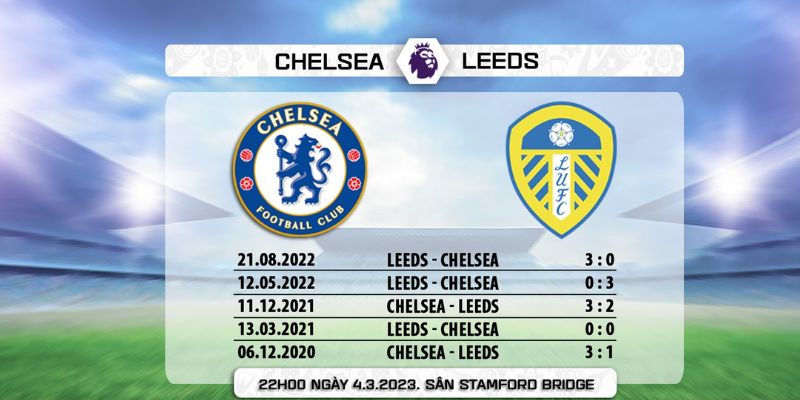 Soi Kèo Trận Chelsea Vs Leeds Lúc 2h30 Ngày 11/2/2026 - Ngoại Hạng Anh 2 Kết quả đối đầu gần đây giữa Chelsea vs Leeds